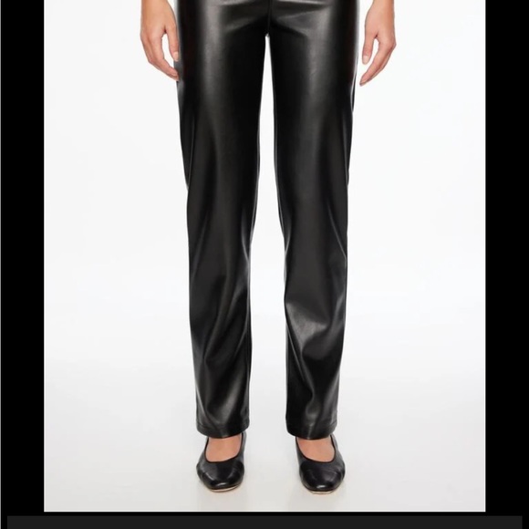 Dynamite - Gisele Faux Leather Straight Leg Pants - Picture 4 of 5